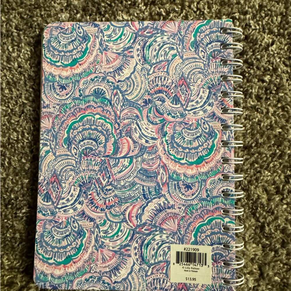 Lilly Pulitzer Pink and Blue Paisley Notebook - Picture 3 of 3